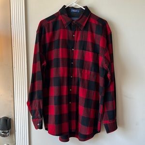 NWOT Pendleton Buffalo Plaid Red and Black Shirt Size L